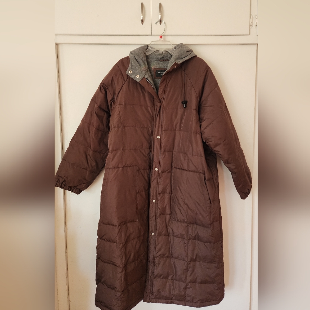 Super Warm Brown Hooded Parka Puffer Long Coat Jacket